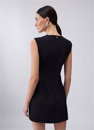 Zımba Detaylı Mini Elbise