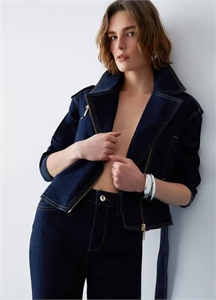 Kemerli Jean Ceket