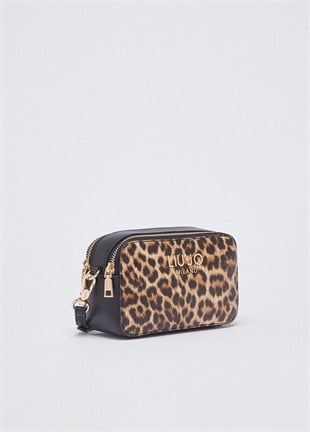 Leopar Desenli Askılı Çanta