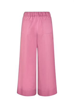 Belden Elastik Bağlamalı Pembe Pantolon