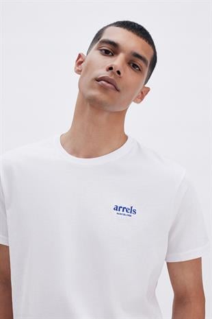 Arkası Desenli Beyaz T-shirt