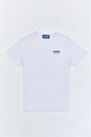Arkası Desenli Beyaz T-shirt