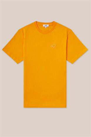 Sloganlı Turuncu T-shirt