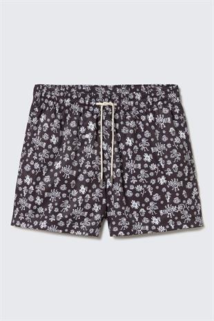 Kuş Figürlü Kısa Kollu Mayo