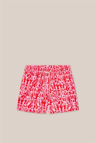 Pembe Mitolojik Desenli Mayo