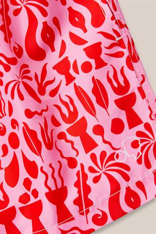 Pembe Mitolojik Desenli Mayo