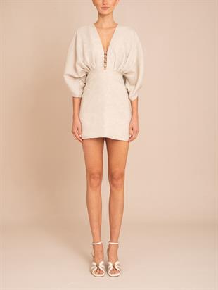 Bej Abella Mini Elbise