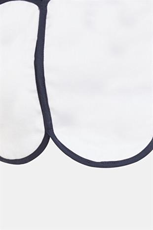 Siyah Biyeli Keten Crop Bluz