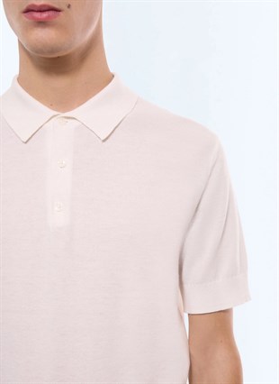 Ekru Polo Yaka Triko