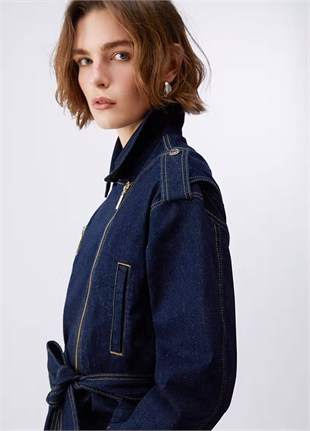 Kemerli Jean Ceket