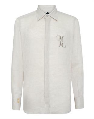 Bej Pamuk Uzun Kollu Gömlek