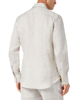 Bej Pamuk Uzun Kollu Gömlek