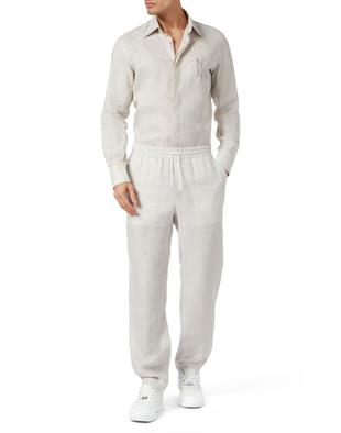 Bej Pamuk Uzun Kollu Gömlek