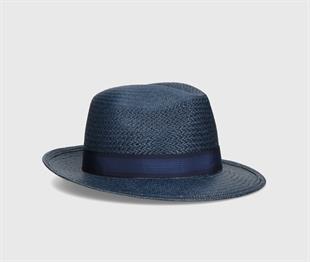 Mavi Erkek Hasır Şapka