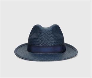 Mavi Erkek Hasır Şapka