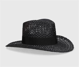 Siyah Şeritli Erkek Hasır Şapka