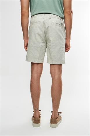 Açık Yeşil Keten Şort