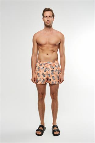 Ananas Desenli Şort Mayo