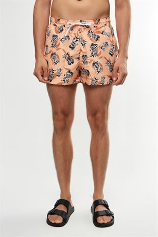 Ananas Desenli Şort Mayo