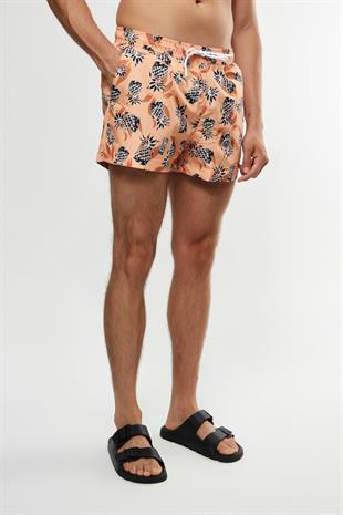 Ananas Desenli Şort Mayo