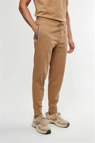 Bej Düz Kesim Jogger Pantolon