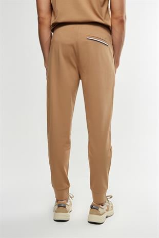 Bej Düz Kesim Jogger Pantolon