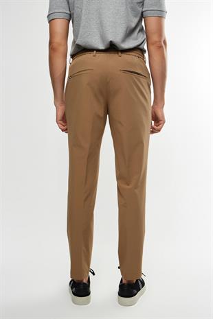 Belden Bağlamalı Taba Pantolon