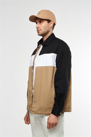 Blok Çizgili İnce Ceket