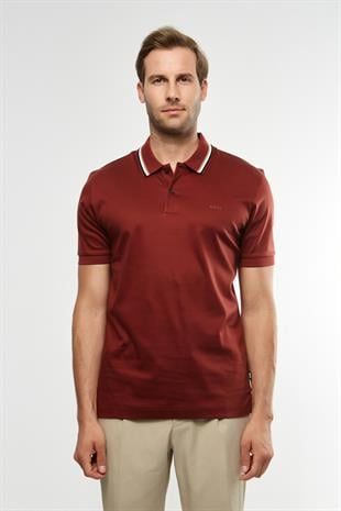 Bordo Polo Yaka T-shirt