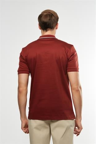 Bordo Polo Yaka T-shirt