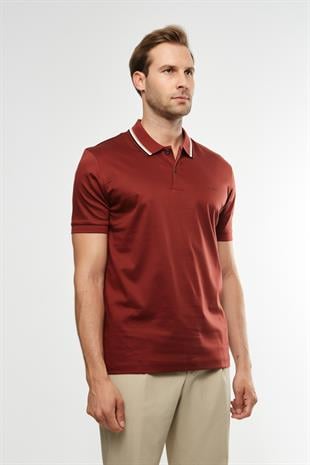 Bordo Polo Yaka T-shirt