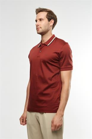 Bordo Polo Yaka T-shirt