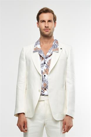 Keten Takım Elbise Ceketi