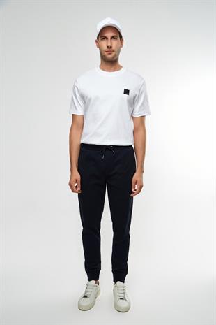 Lacivert Düz Kesim Jogger Pantolon