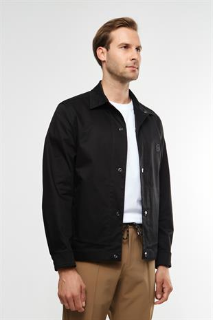 Logo Nakışlı İnce Ceket