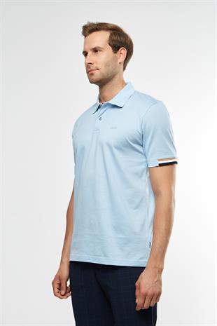 Mavi Yaka Detaylı Polo Yaka T-shirt