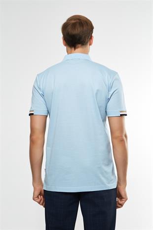 Mavi Yaka Detaylı Polo Yaka T-shirt