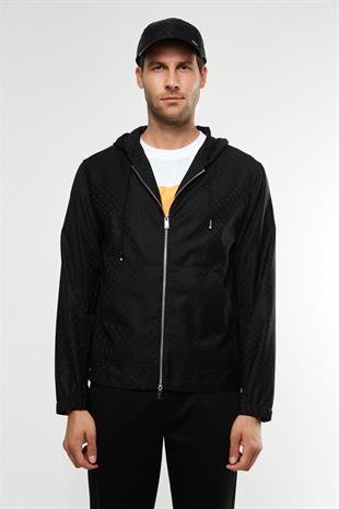 Monogram Desen Fermuarlı Sweatshirt