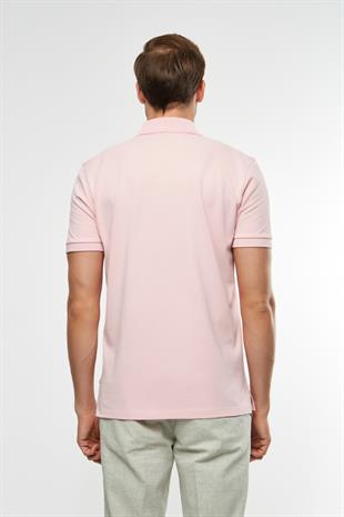 Pembe Polo Yaka T-shirt