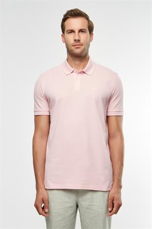 Pembe Polo Yaka T-shirt