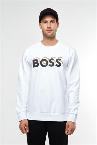 Slogan Motto Beyaz Sweatshirt