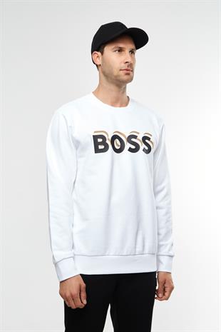 Slogan Motto Beyaz Sweatshirt