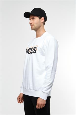 Slogan Motto Beyaz Sweatshirt