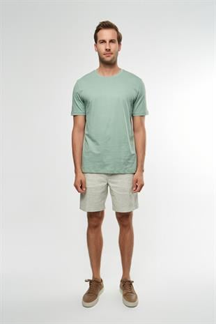 Yeşil Bisiklet Yaka Basic T-shirt