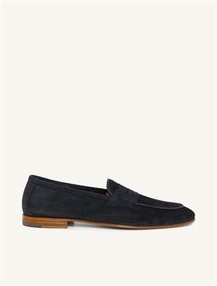 Lacivert Süet Loafer