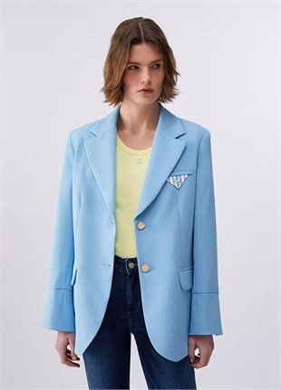 Mavi Blazer Ceket