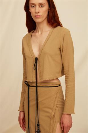 V Yaka Önden Bağlamalı Üst