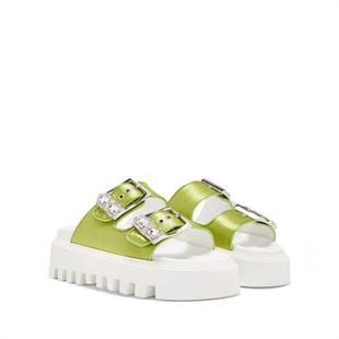 Saten Çift Bantlı Terlik