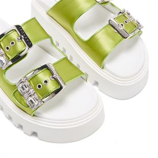 Saten Çift Bantlı Terlik