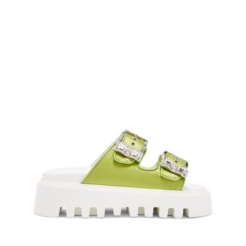 Saten Çift Bantlı Terlik